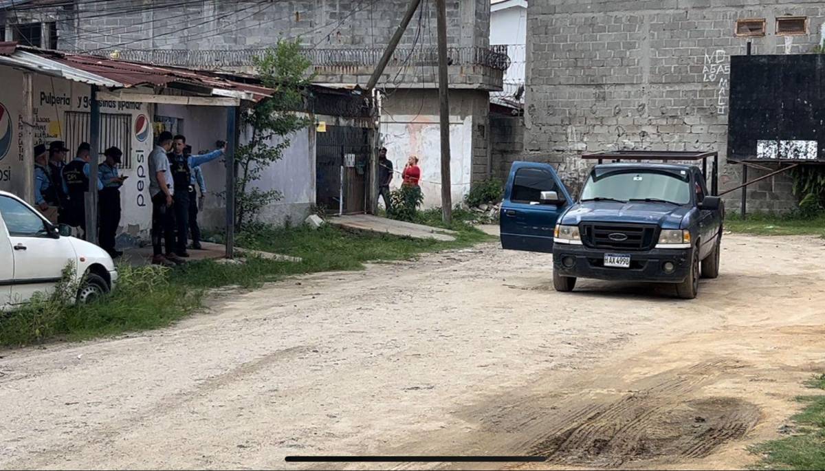 Vista de la escena del crimen.