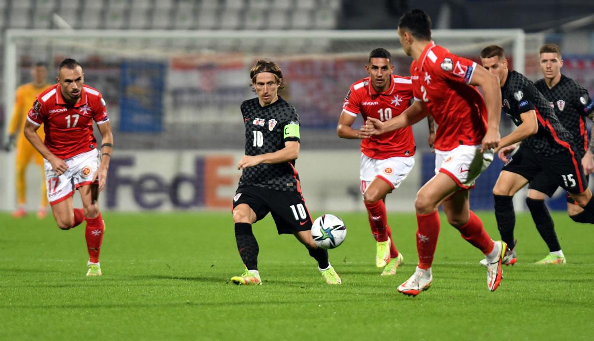 Luka Modric fue titular contra Malta.