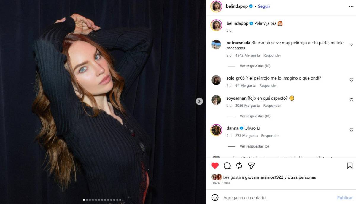 ¡Bellísima! Belinda sorprende con su nueva cabellera pelirroja