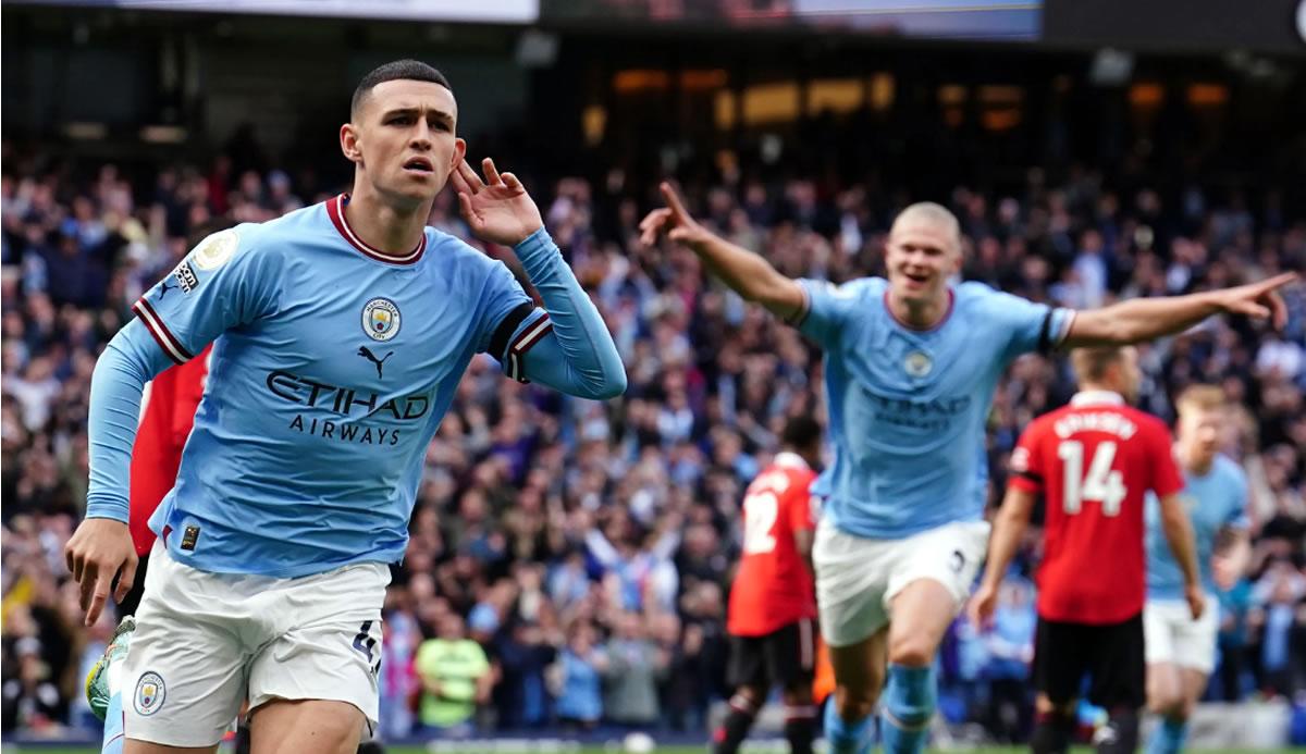 Phil Foden fue la otra estrella del partido, también hizo un triplete al igual que Erling Haaland.