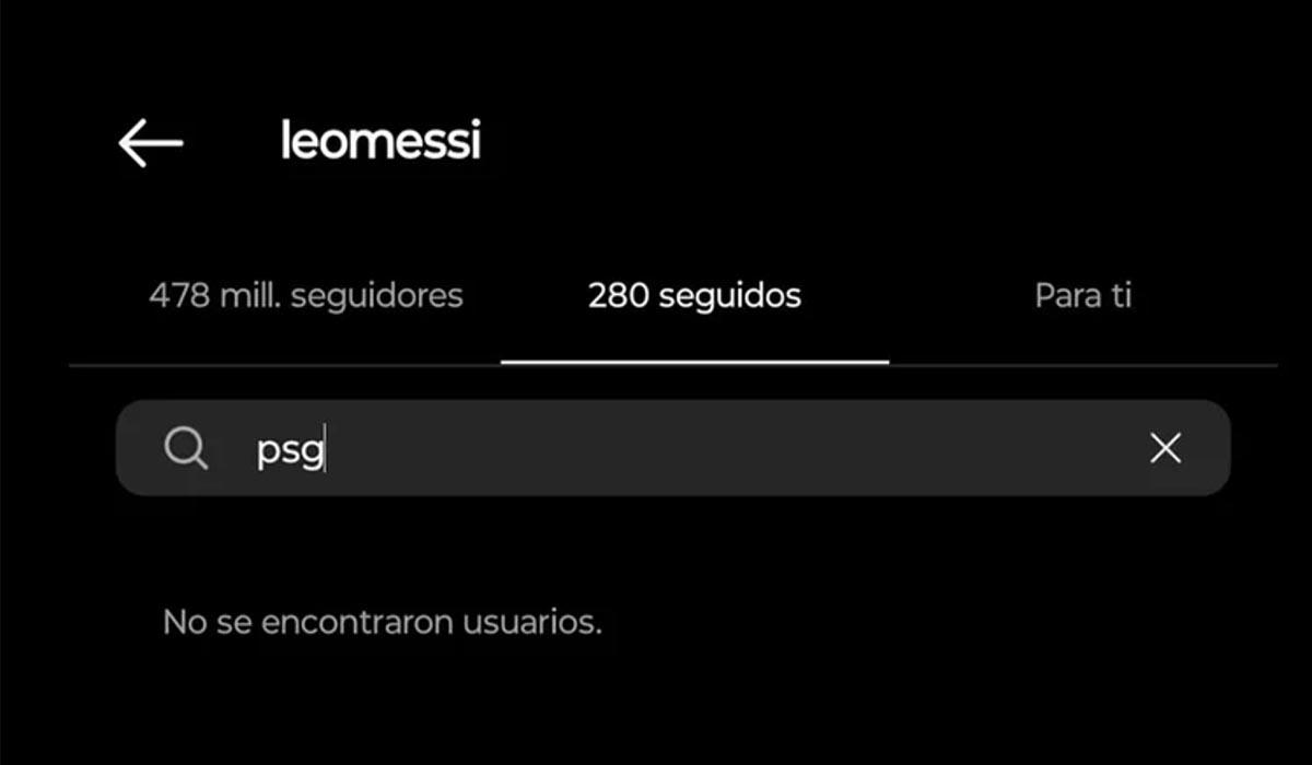 Messi dejó de seguir al París Saint Germain en su cuenta de Instagram.