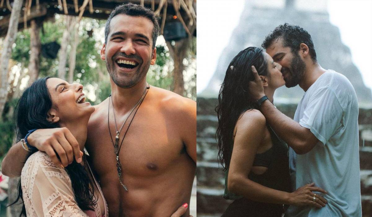 Las fotos que los dos enamorados compartieron en sus redes sociales.