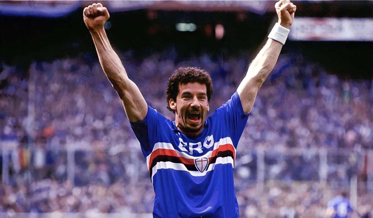 La carrera de Gianluca Vialli se impulso en la Sampdoria, donde ganó un Scudetto.