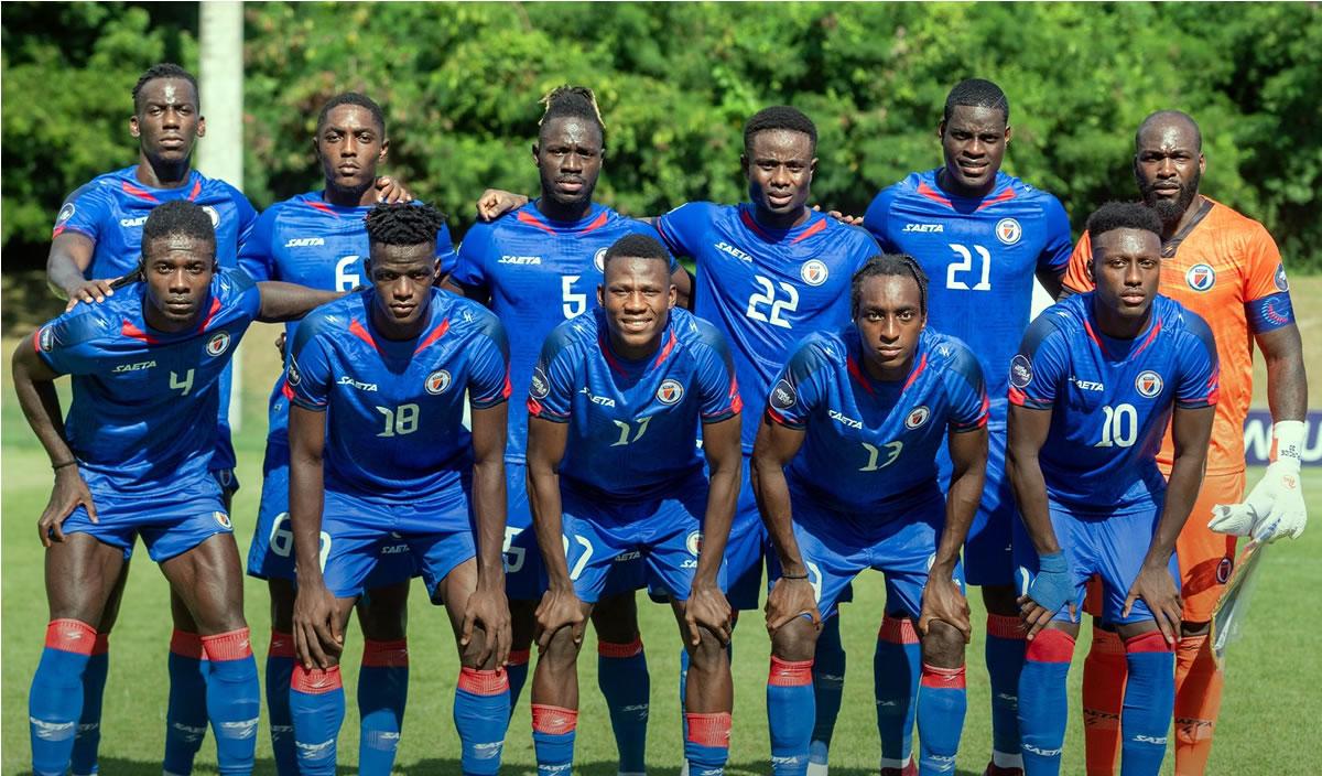 El equipo titular de Haití para el partido contra Cuba.