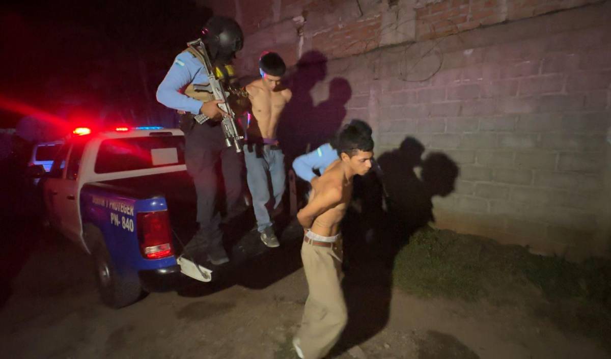 Capturan a cuatro supuestos sicarios de la pandilla 18 en Comayagua