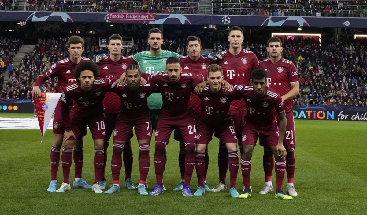 El 11 titular del Bayern Múnich que saltó a la cancha para enfrentar al Salzburgo.