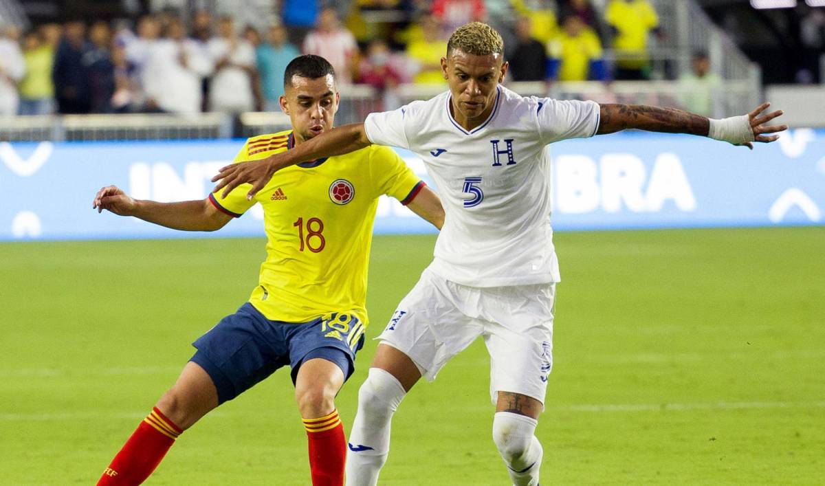 El centrocampista Kervin Arriaga anotó el gol de Honduras en el amistoso ante Colombia.