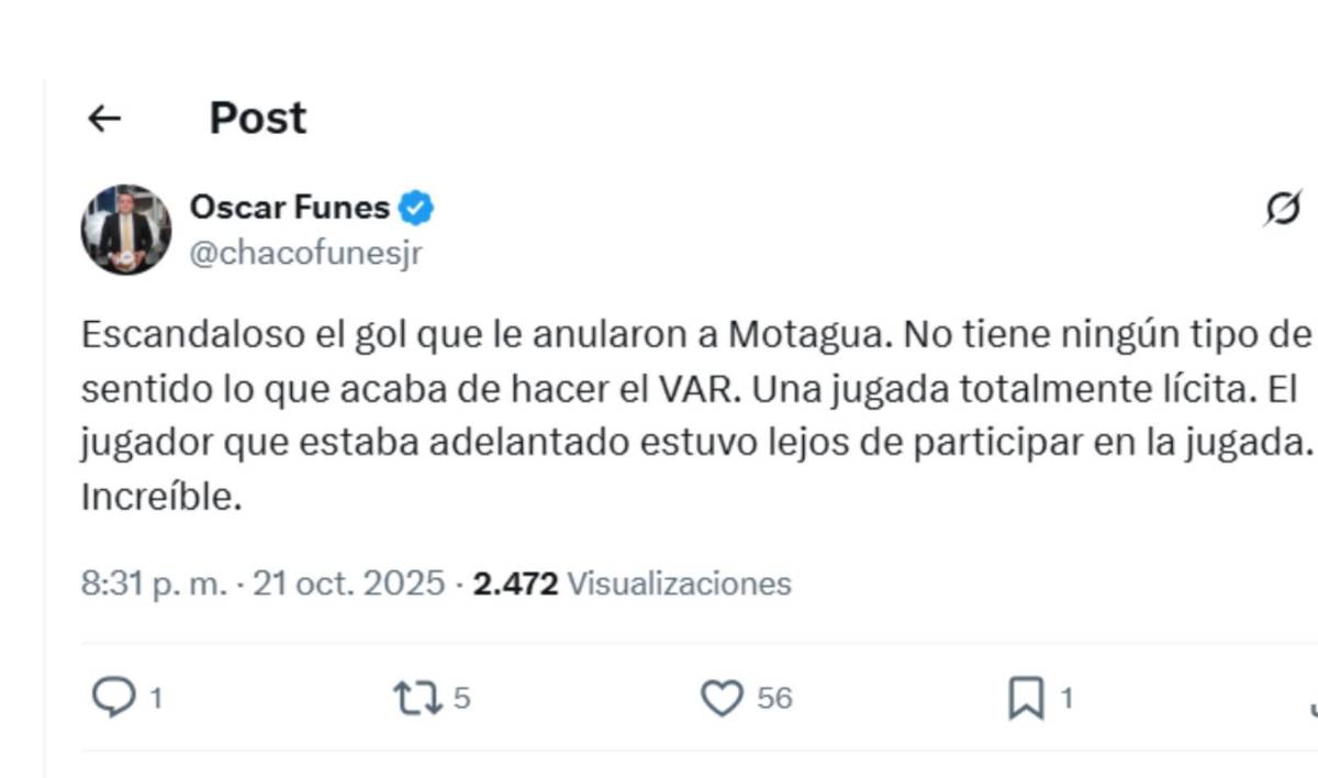 ¿Robo? Enfado e indignación por culpa del Motagua; señalan a dos culpables