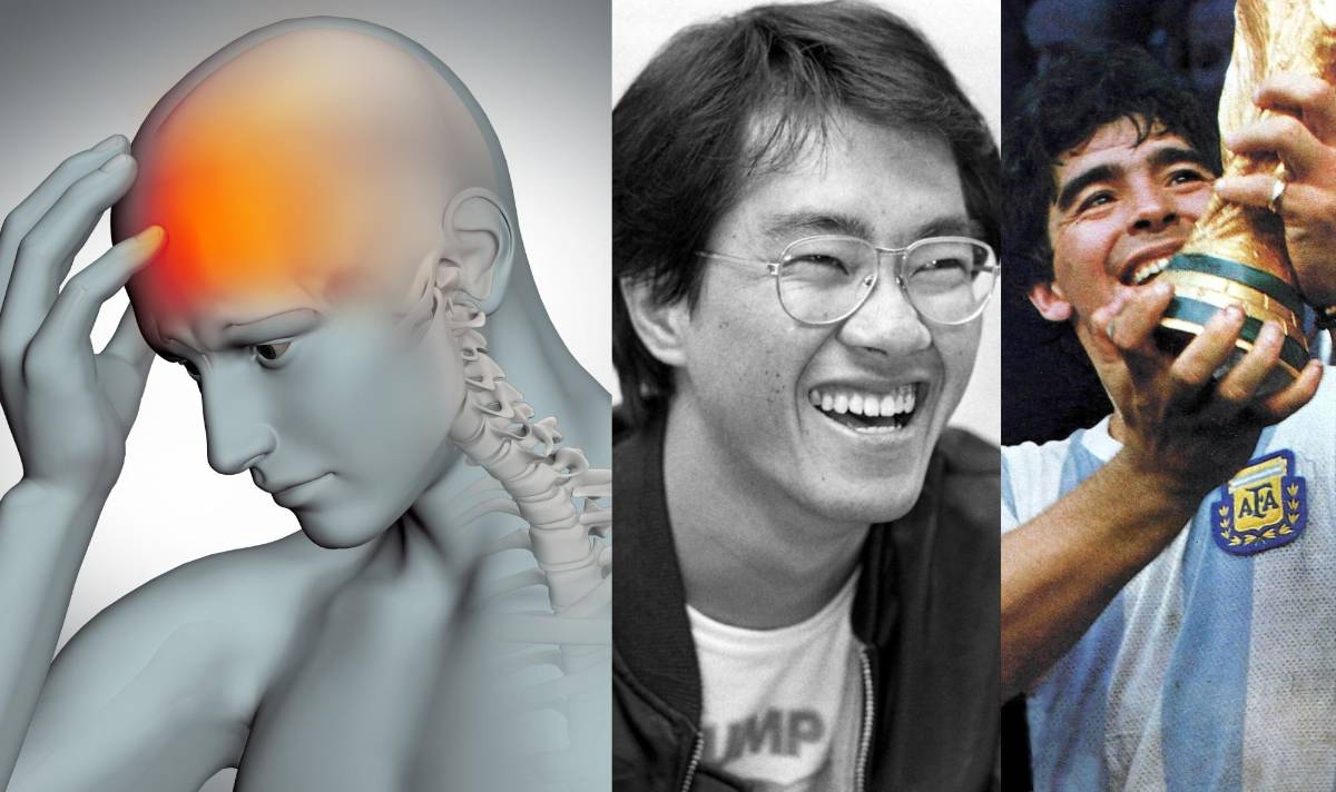 Hematoma subdural, el terrible trauma que sufrieron Akira Toriyama y Diego Maradona