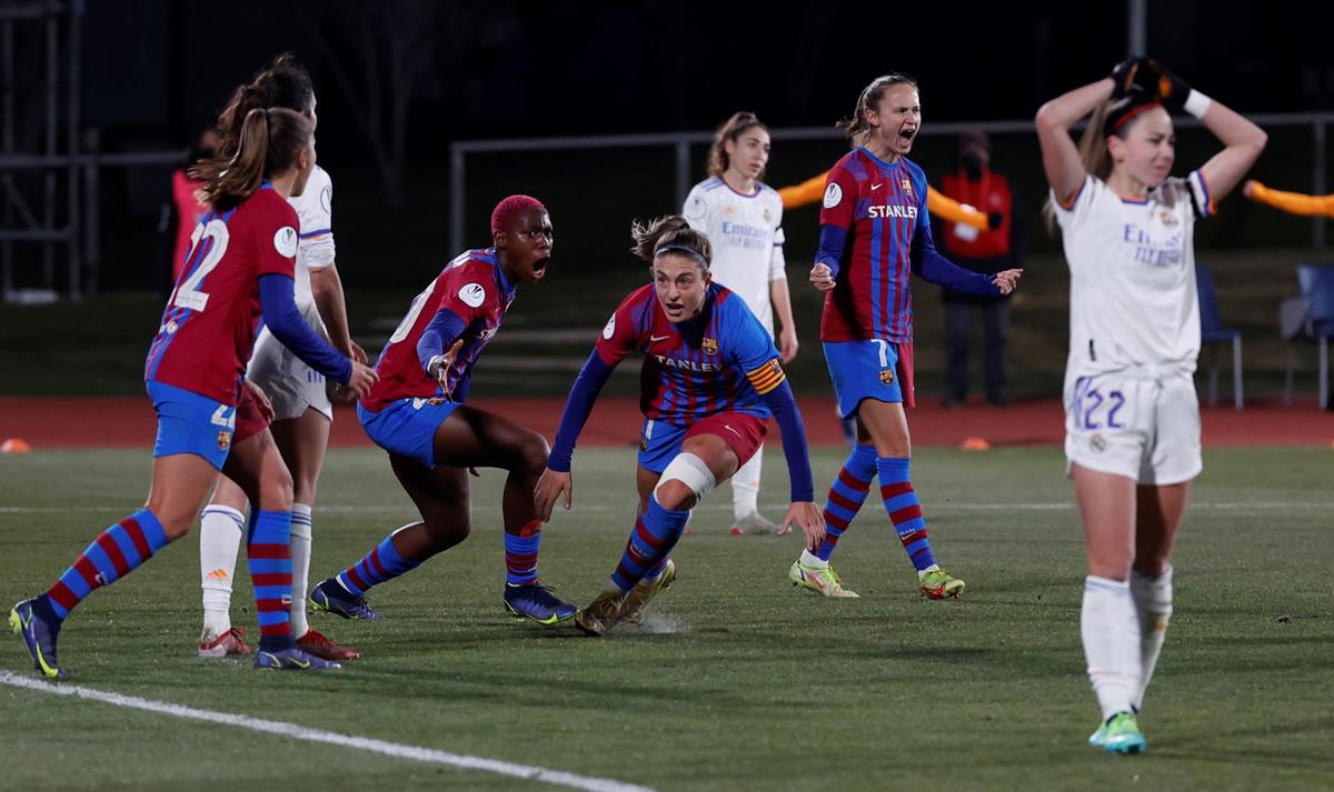 Alexia Putellas en los instantes finales del partido firmó el triunfo del Barcelona.