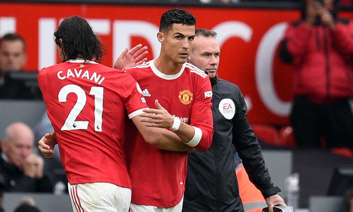 Cristiano Ronaldo entró al campo en lugar de Edinson Cavani.