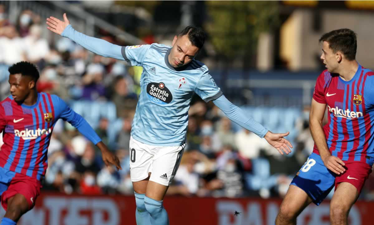 Iago Aspas apareció para marcar el gol del descuento.