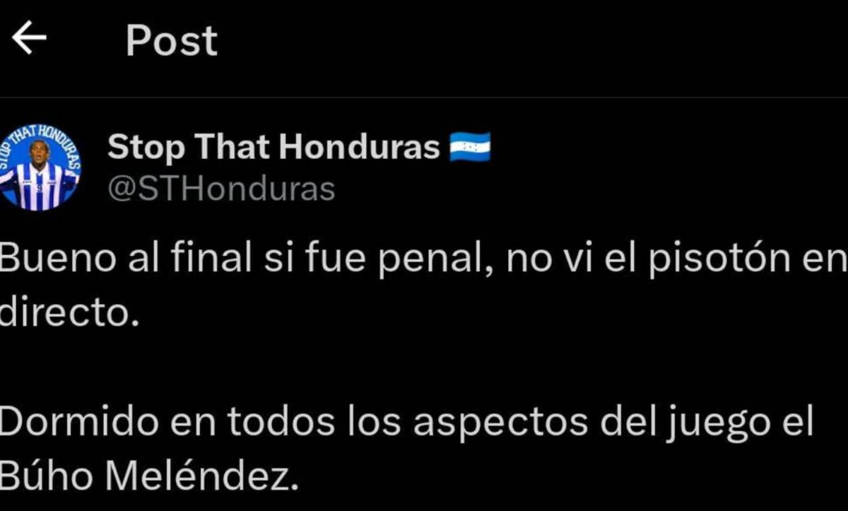 Futbolista de Liga Nacional señala al Búho Meléndez tras el Argentina - Honduras