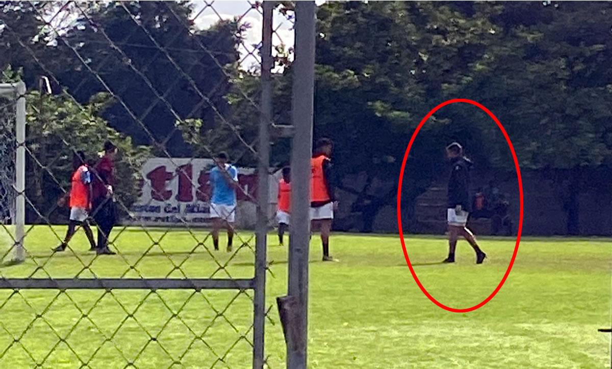 Ramiro Rocca durante el entrenamiento de este miércoles del Real España en su sede.