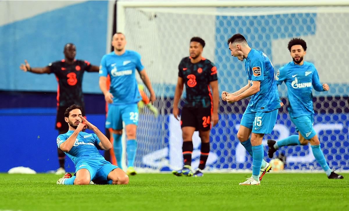 El ruso Magomed Ozdoev marcó el gol del empate 3-3 para el Zenit.