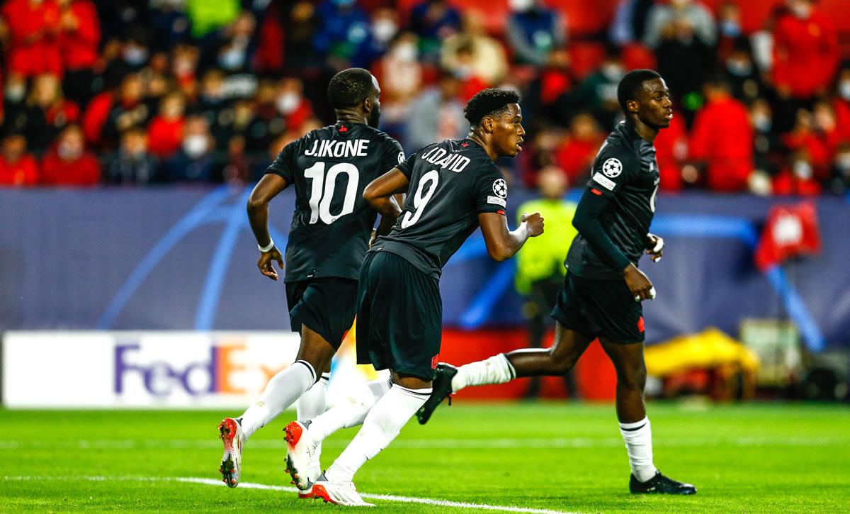 Jonathan David emparejó el partido para el Lille.