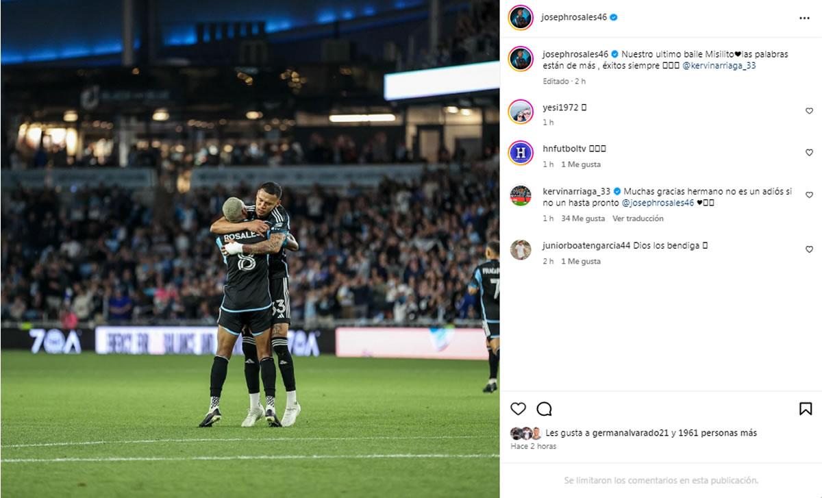 El emotivo mensaje de despedida de Joseph Rosales a su amigo Kervin Arriaga.