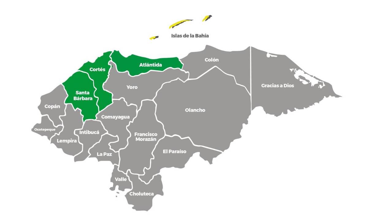 Mapa de alertas preventivas de Copeco.