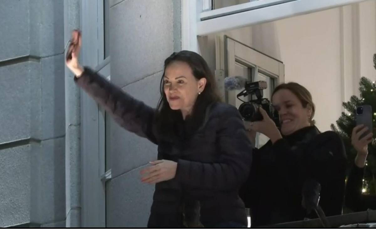 Las imágenes de la llegada de María Corina Machado a Noruega