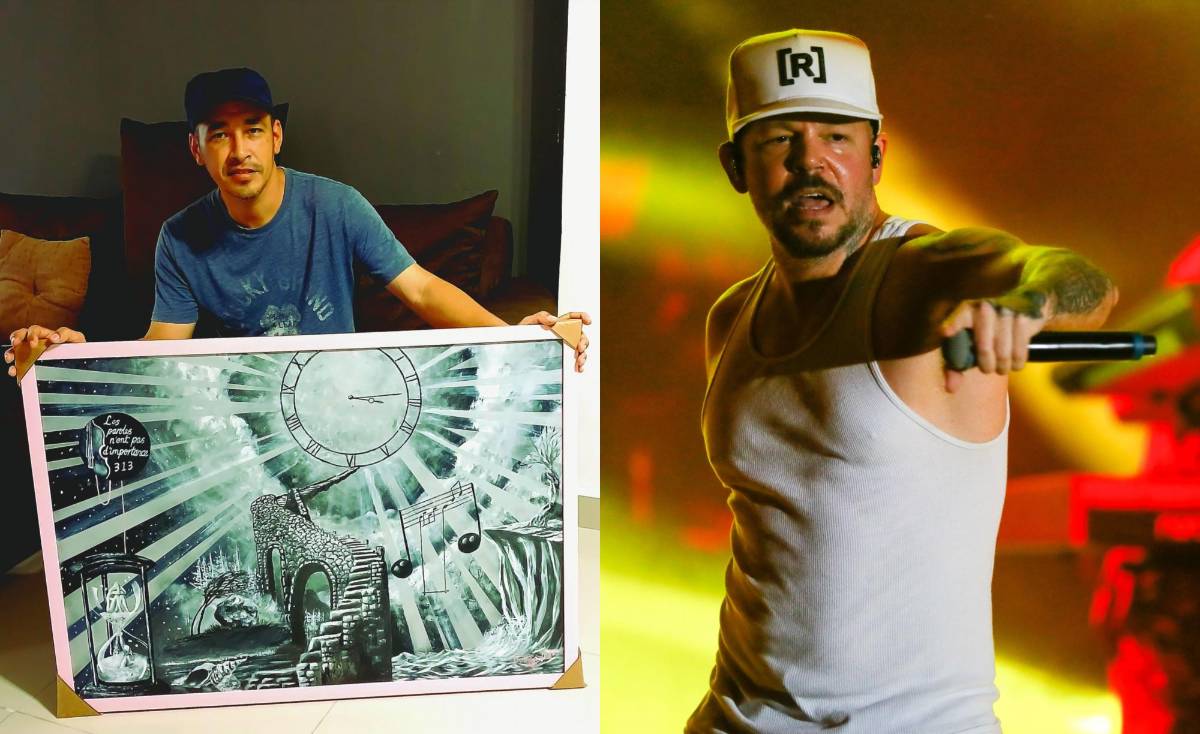 Hondureño hizo una pintura para el cantante Residente