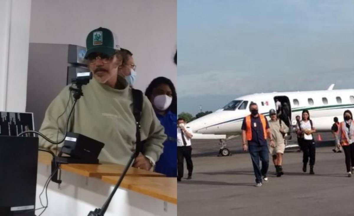 Alejandro Fernández al momento de arribar a San Pedro Sula.