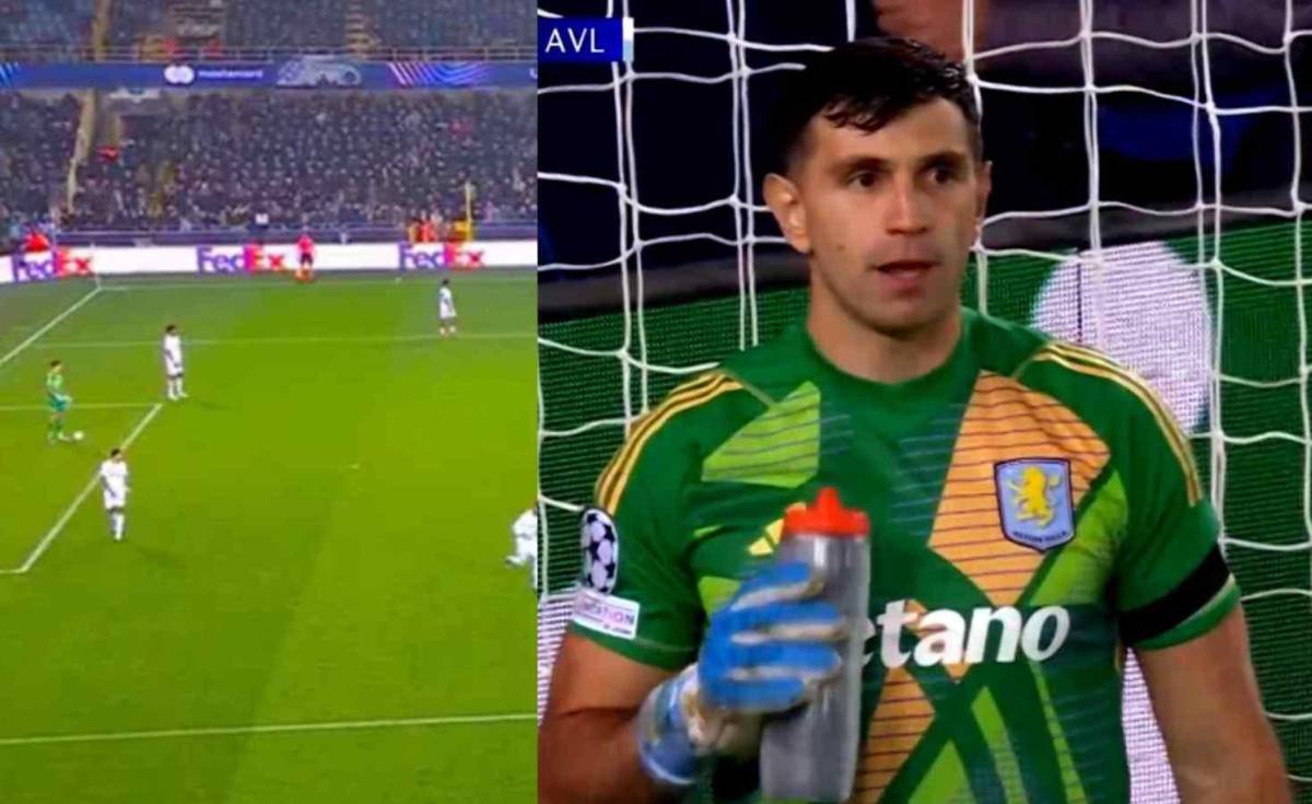 Dibu Martínez, protagonista del penal más absurdo en la historia de la Champions