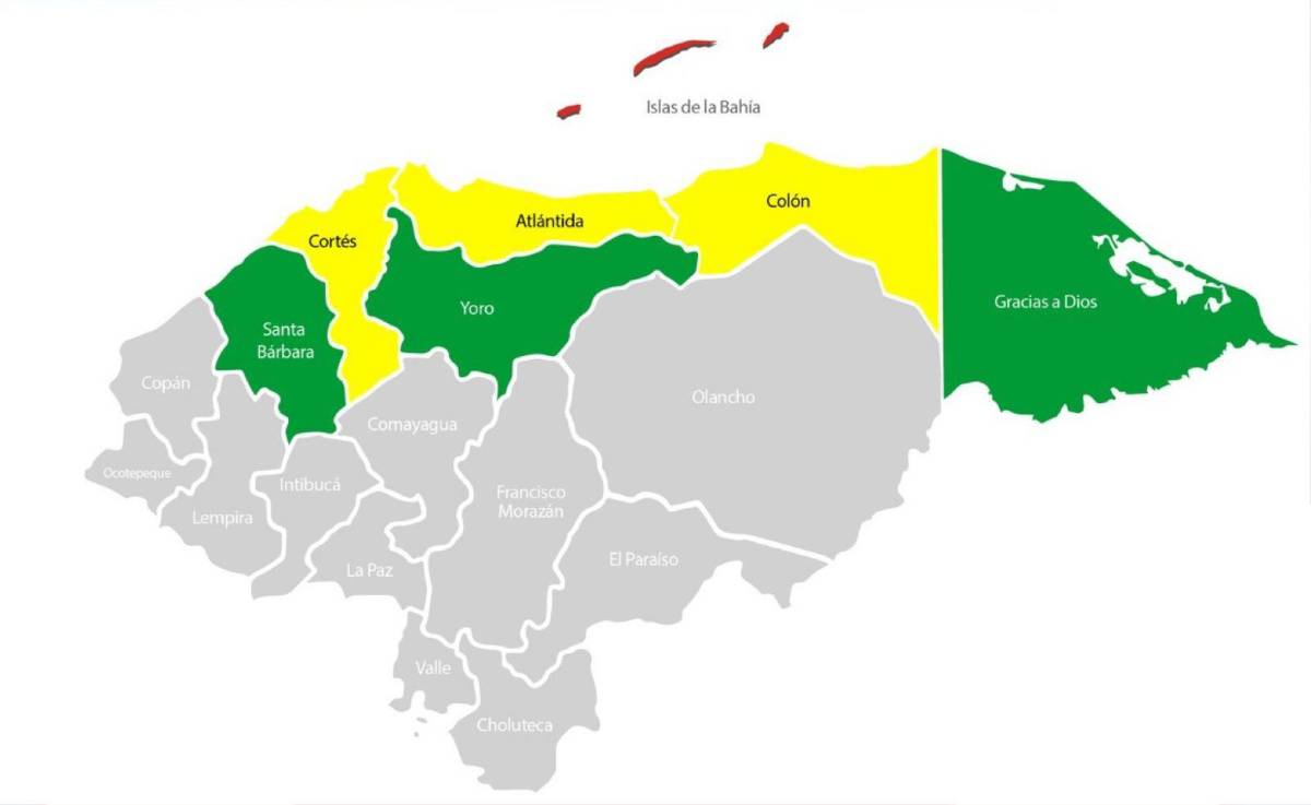 Copeco mantiene en alerta roja a Islas de la Bahía