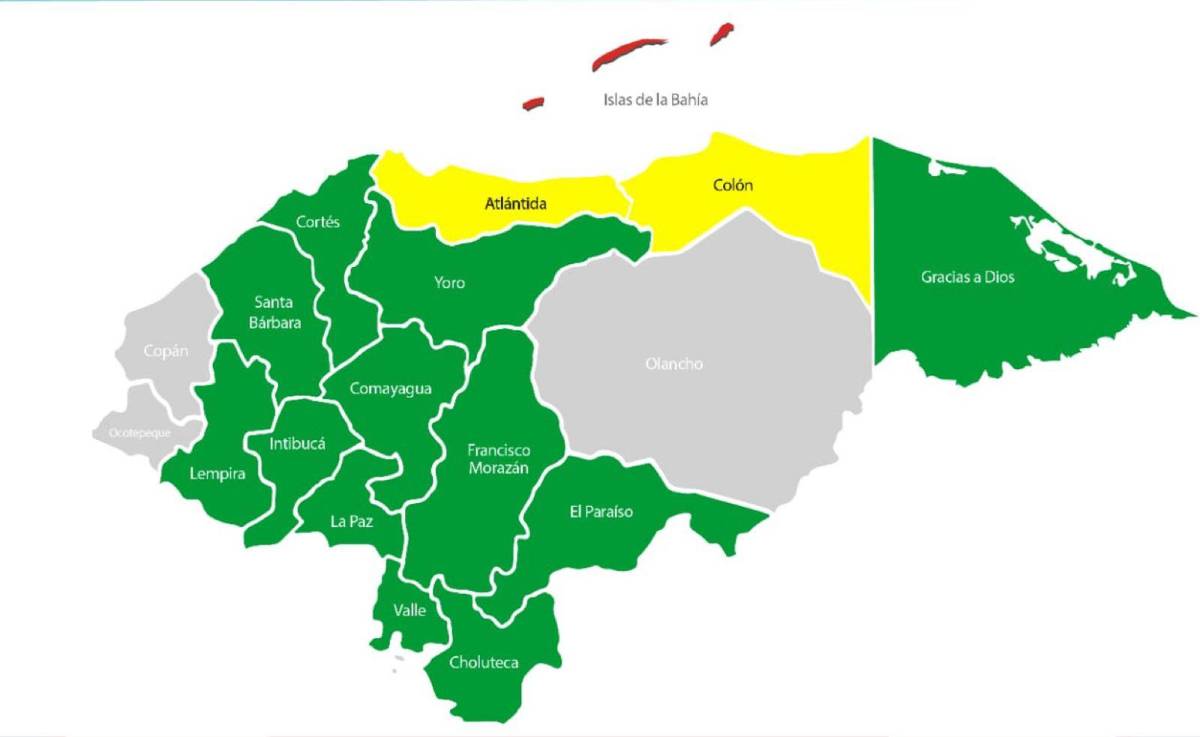 Islas de la Bahía continúa en alerta roja por lluvias