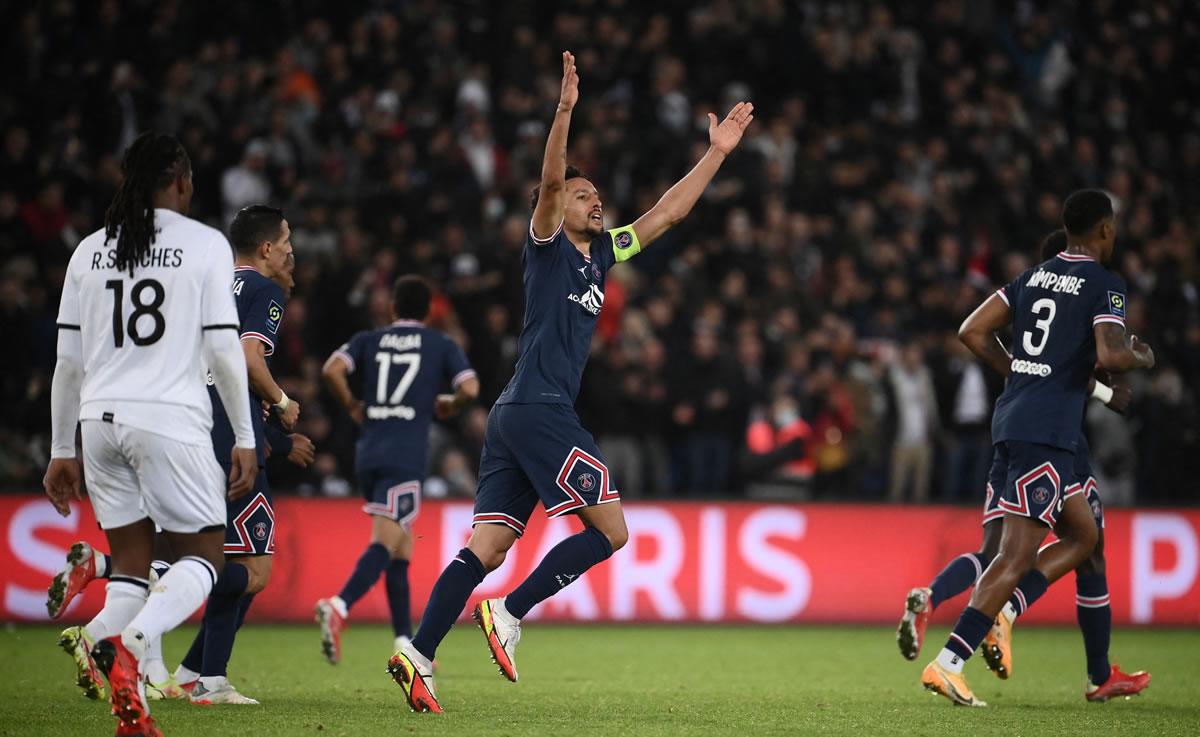 Marquinhos emparejó el partido contra el Lille.