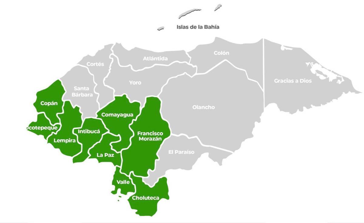 Nueve departamentos de Honduras en alerta verde por lluvias