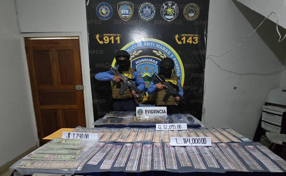 Desmantela red de lavado de activos en Copán; decomisan L300,000