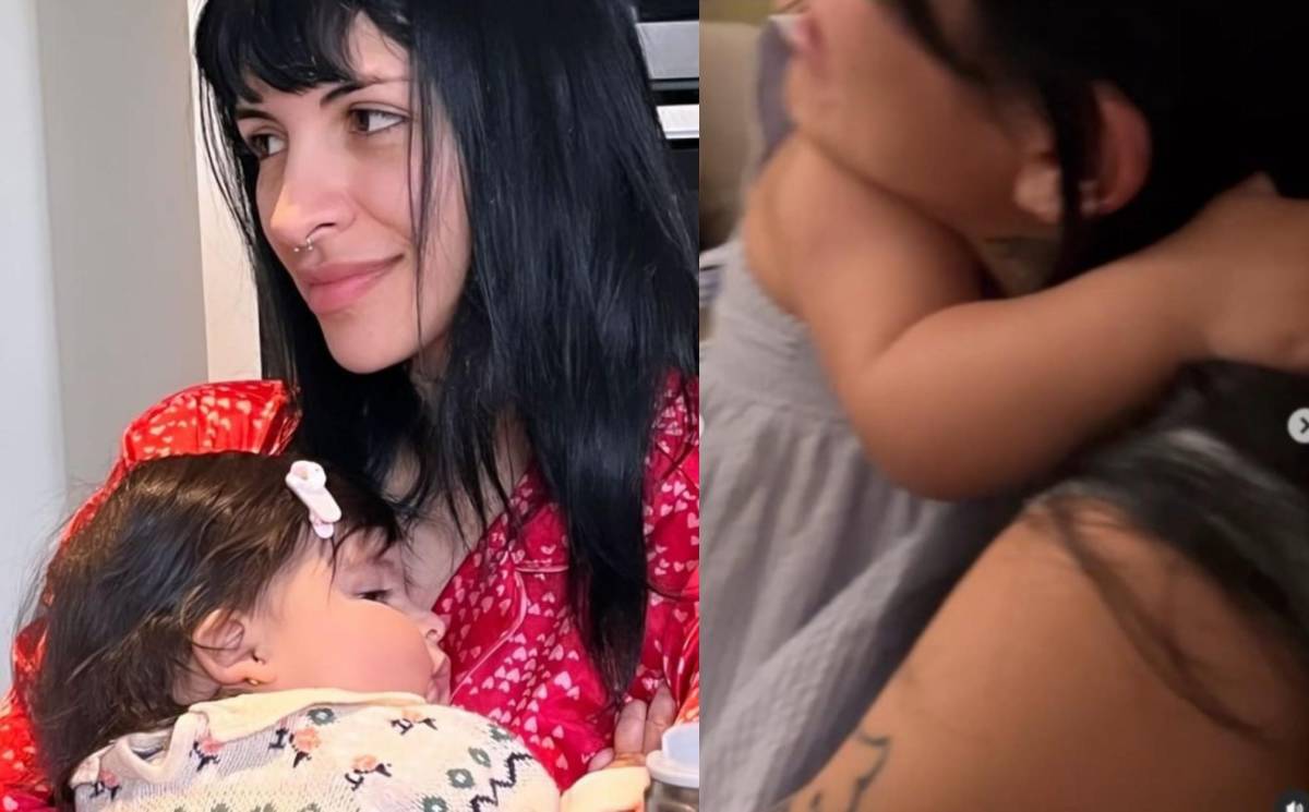 Cazzu comparte la tierna reacción de su bebé al escuchar la canción que le dedicó a Nodal