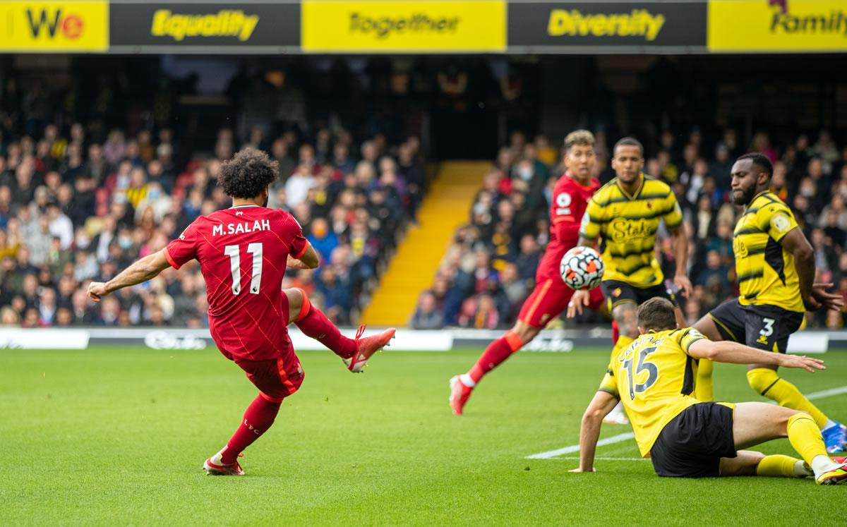 Con este zurdazo marcó Mohamed Salah su golazo.