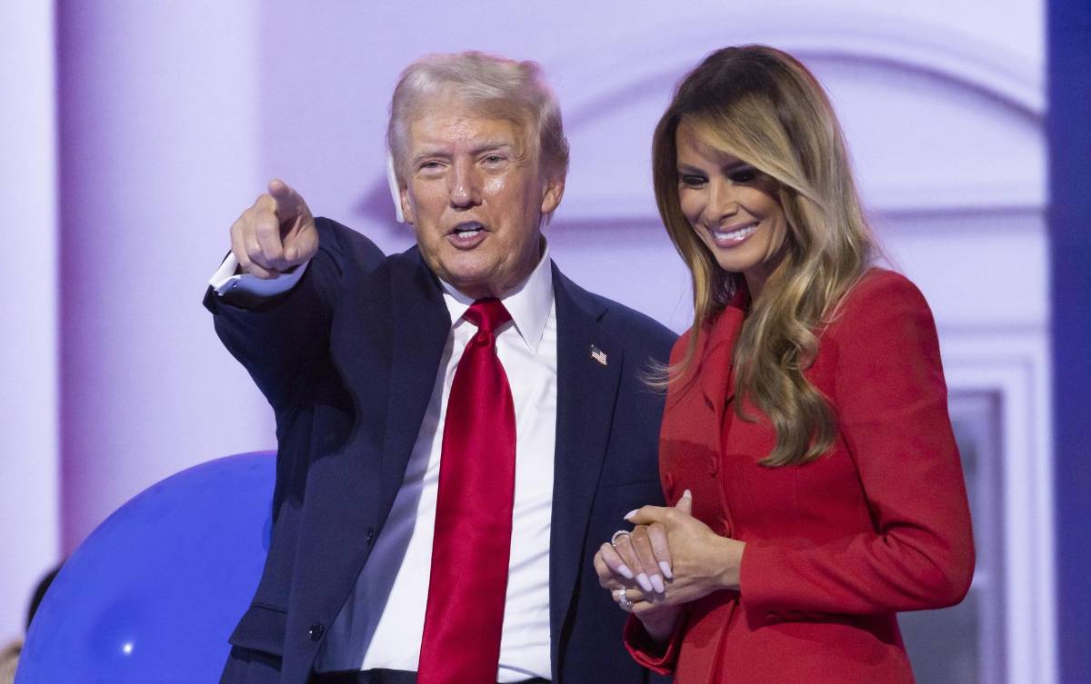 Trump y su esposa, Melania, en el cierre de la convención republicana en julio pasado.