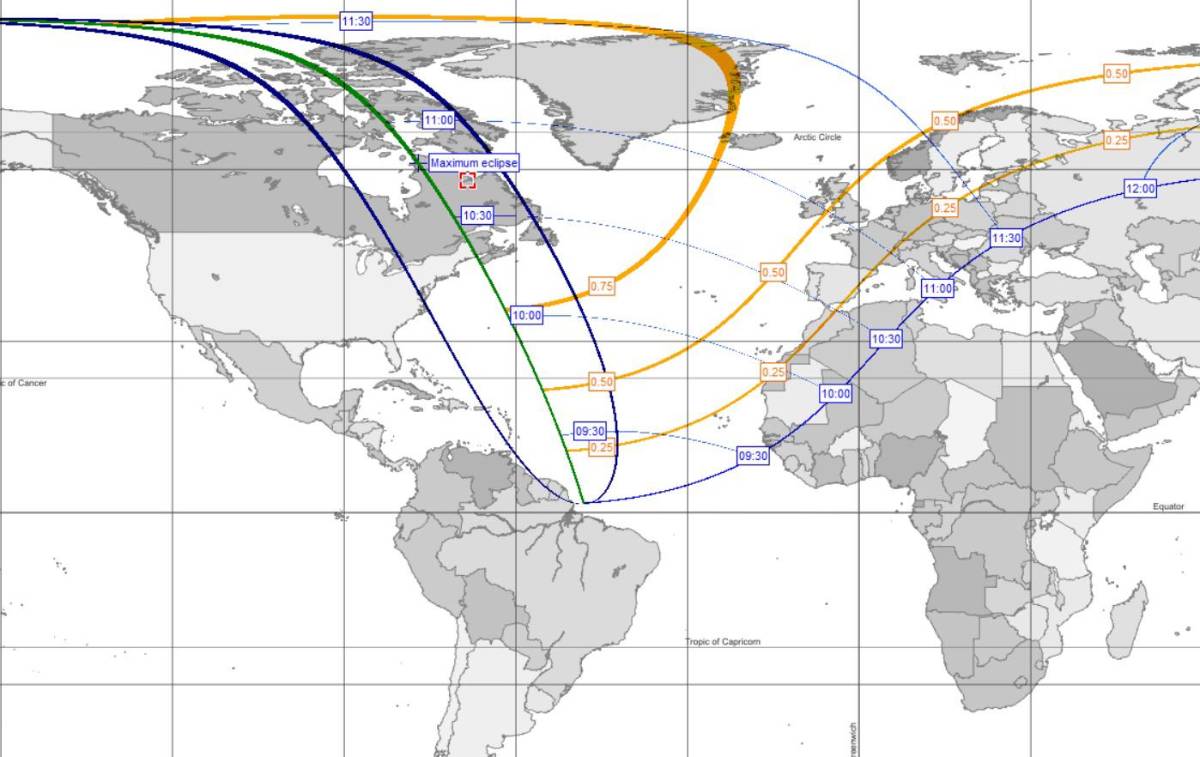 Esto pasará con el eclipse solar parcial del 29 de marzo: ¿países quedarán a oscuras?