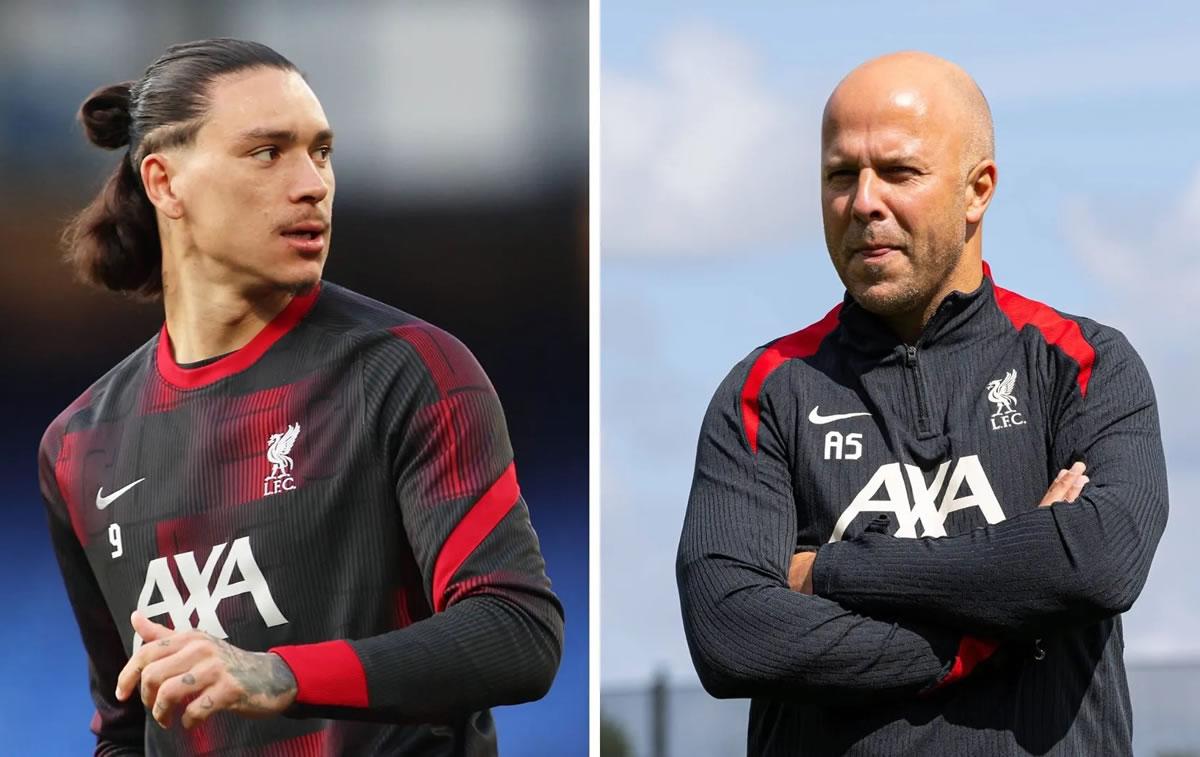 Arne Slot no tiene en cuenta al delantero uruguayo para su equipo titular.