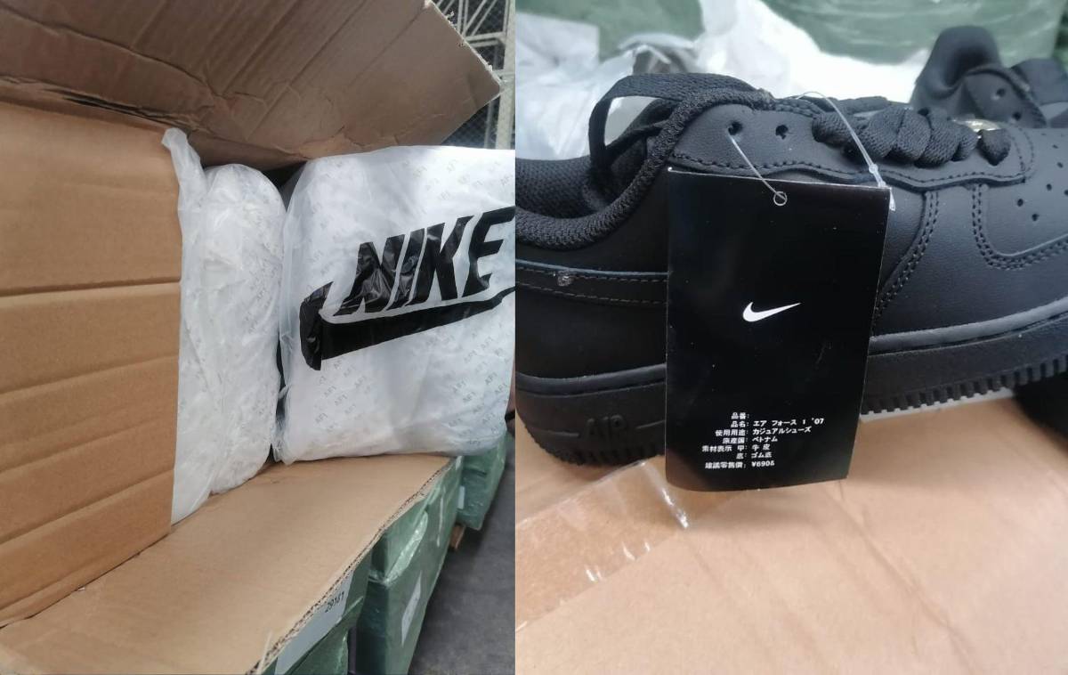 La Policía fronteriza instalada en el lugar revisó a detalle la mercancía que era transportada en las cajas.