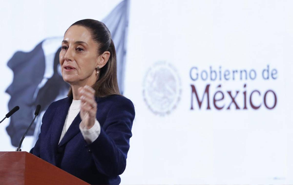 La presidenta de México, Claudia Sheinbaum, participó el viernes durante una rueda de prensa en Palacio Nacional de la Ciudad de México.