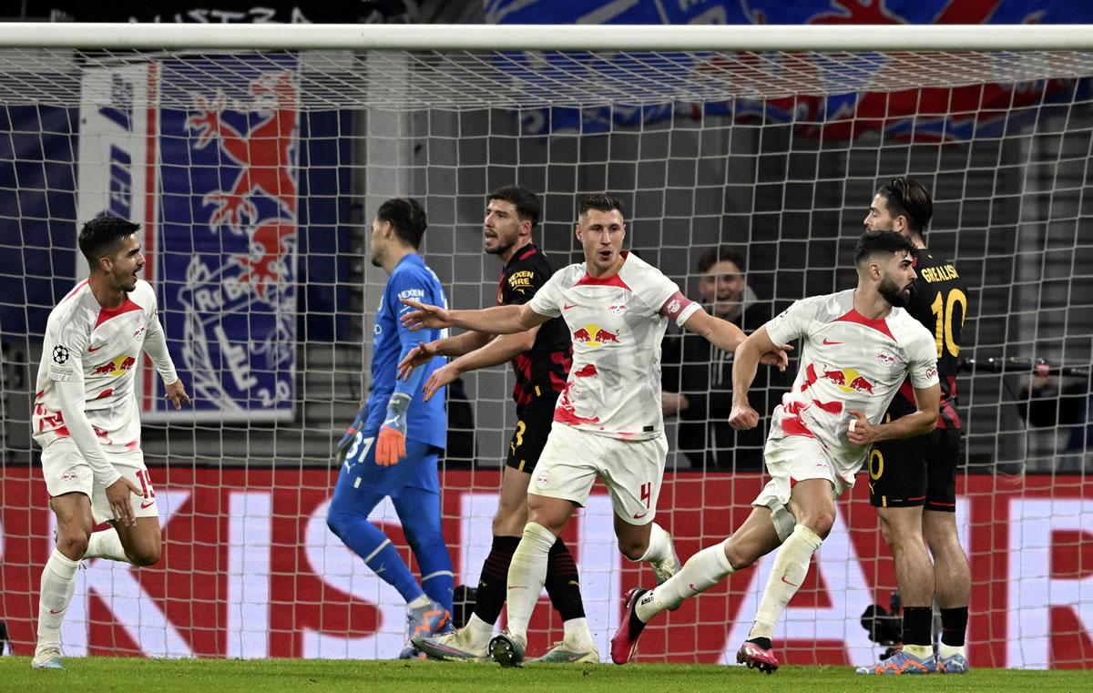 Josko Gvardiol marcó el empate del RB Leipzig ante el Manchester City.