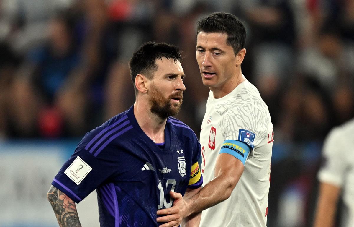 Messi sorprende con palabras sobre incidente con Lewandowski