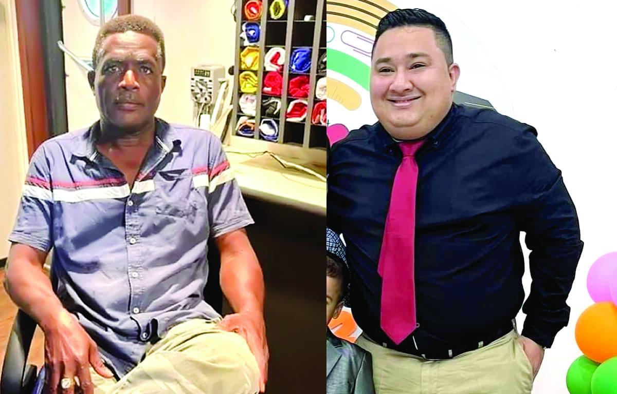 En la imagen, el empresario Roy Gilbert Dilbert y Marco Tulio Solórzano Sánchez.