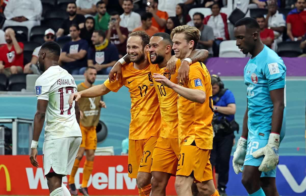 Países Bajos superó sin problemas a Qatar y está en octavos