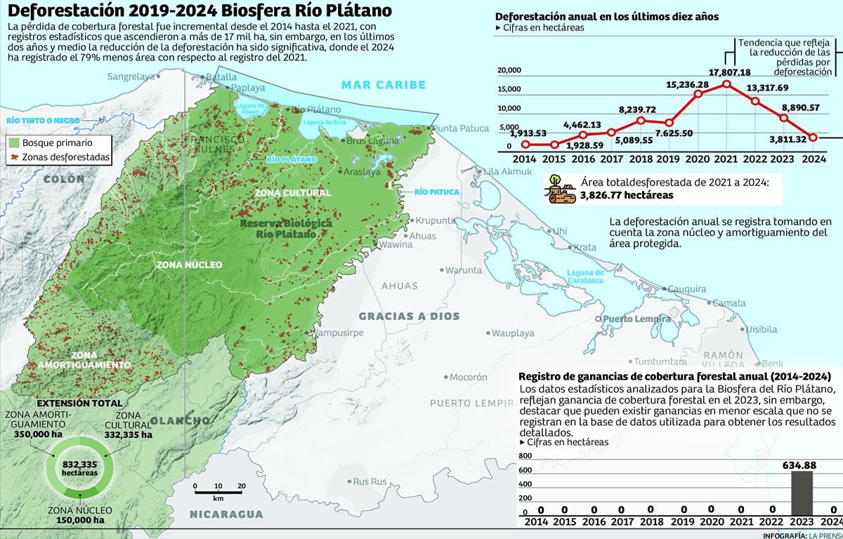 $!Frenan las motosierras en la Biosfera del Río Plátano