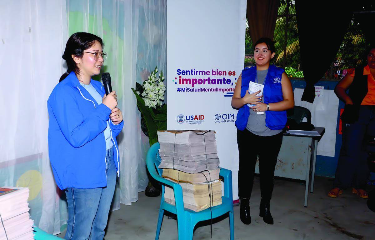 $!OIM imparte charla a estudiantes de aldea El Carmen.