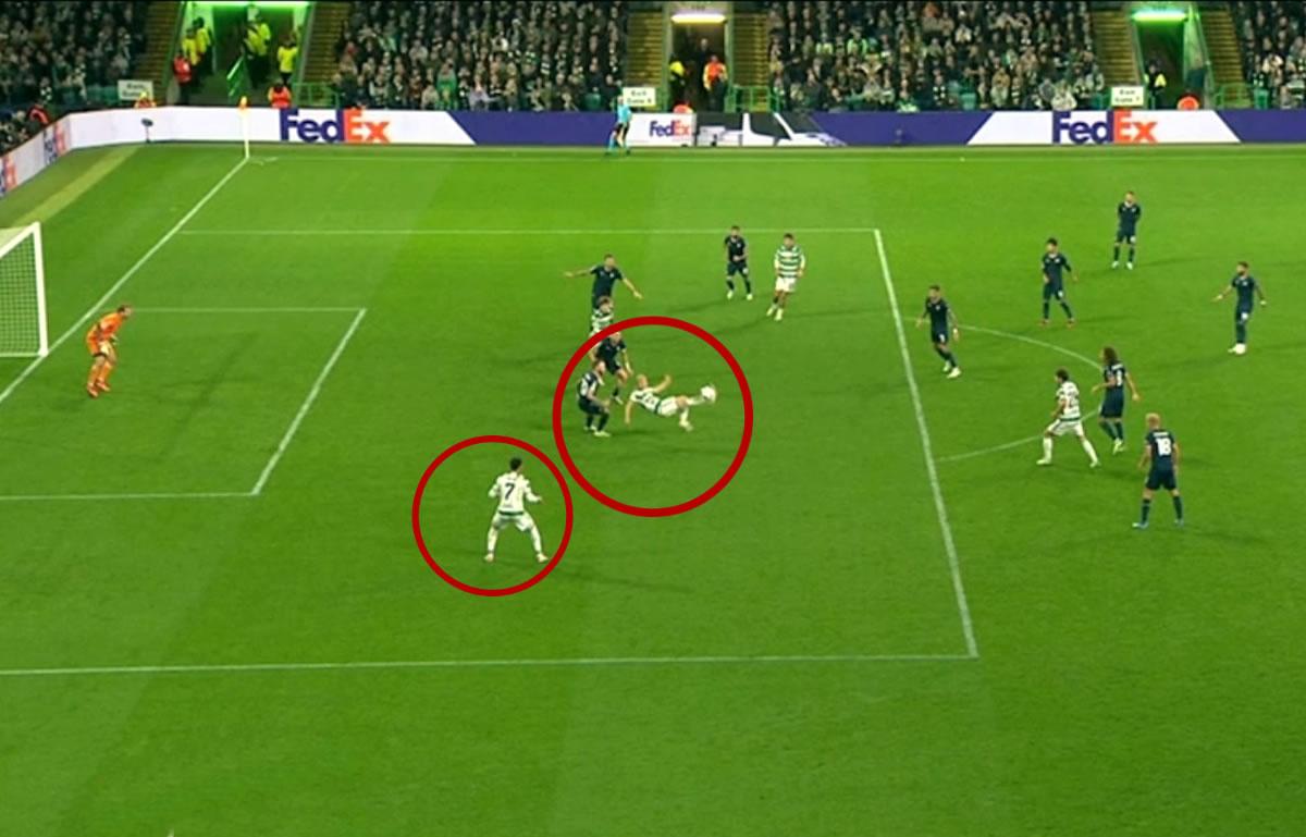 El momento de la posición adelantada de Luis Palma.