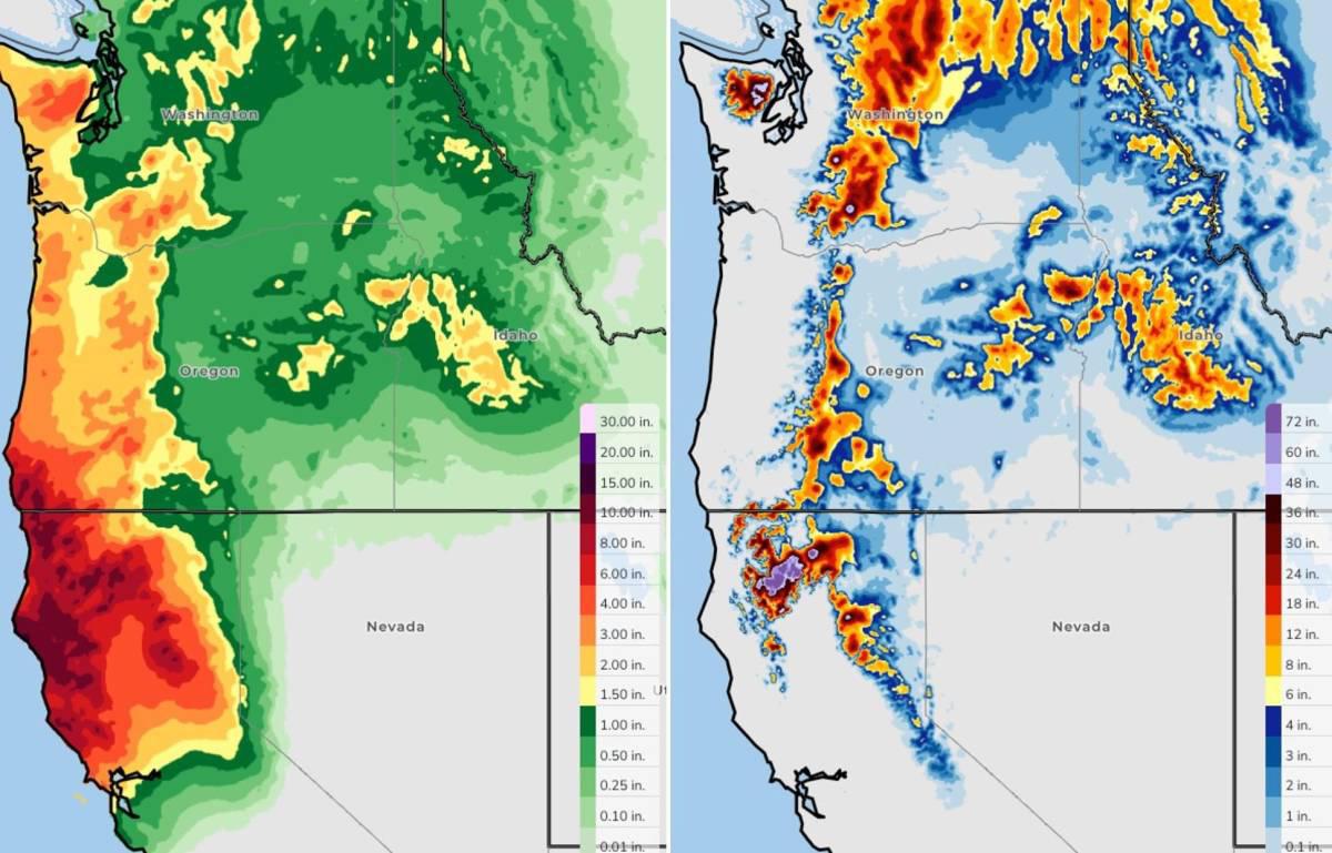 Las autoridades emitieron un aviso de tormenta invernal para la Sierra Nevada del norte, que superará los 1.066 metros (3.500 pies).