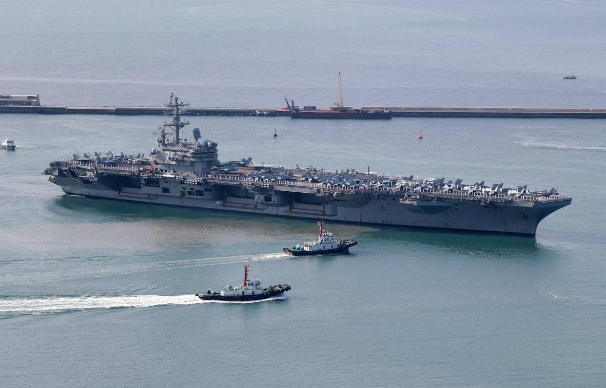 Poderoso portaviones de EEUU llega a Corea del Sur para “disuadir” a Kim Jong-un