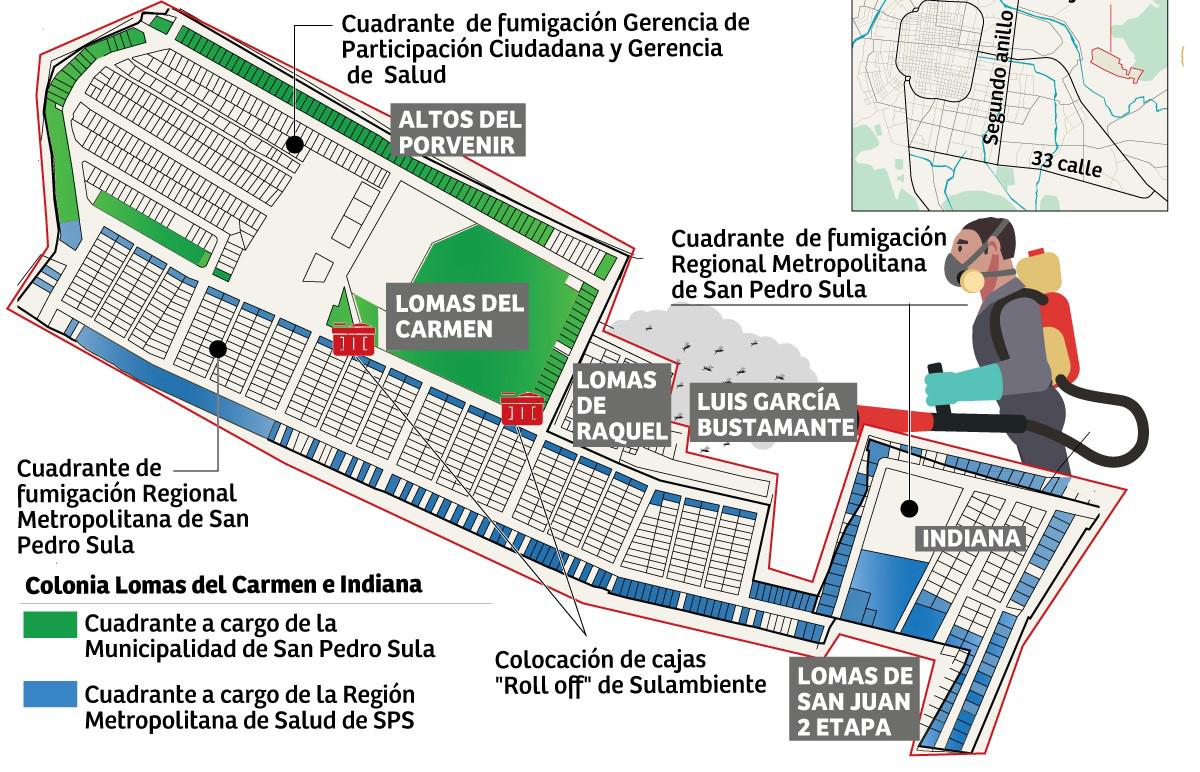 Sectores que serán intervenidos en campaña “Todos contra el dengue” de LA PRENSA