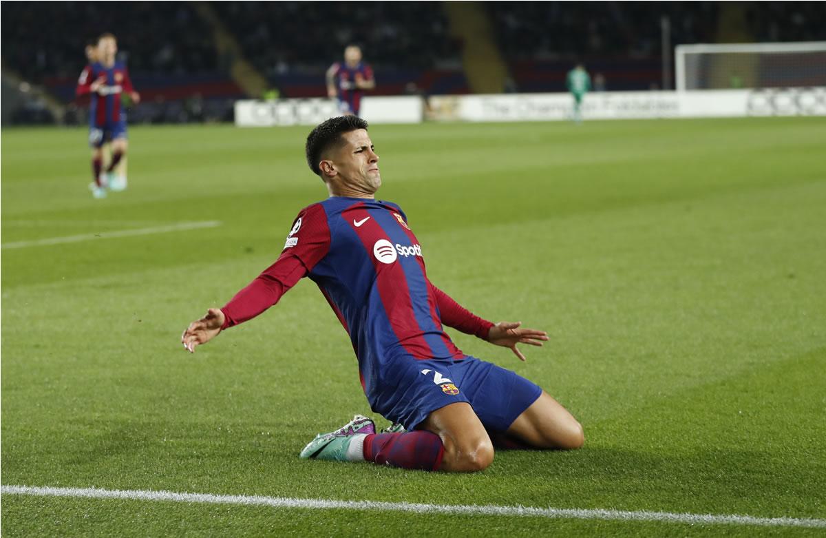 Así festejó Joao Cancelo su golazo contra el Porto.