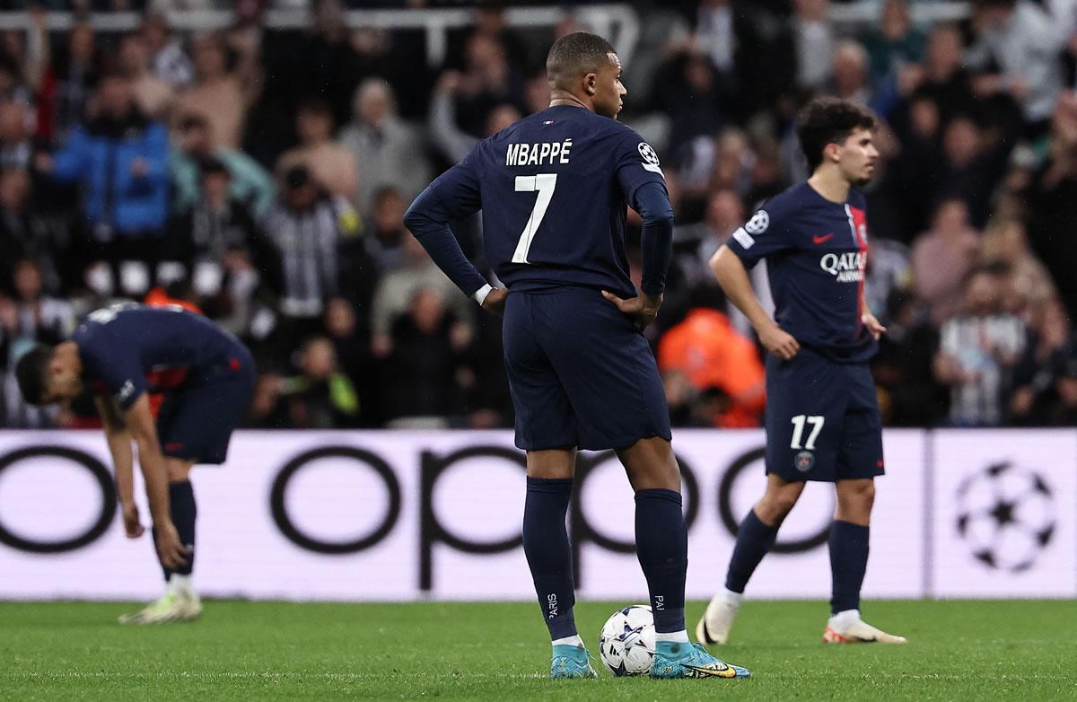 Kylian Mbappé no apareció y el PSG encajó una dolorosa derrota.